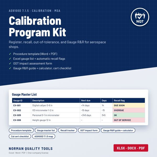Calibration Program Kit cover