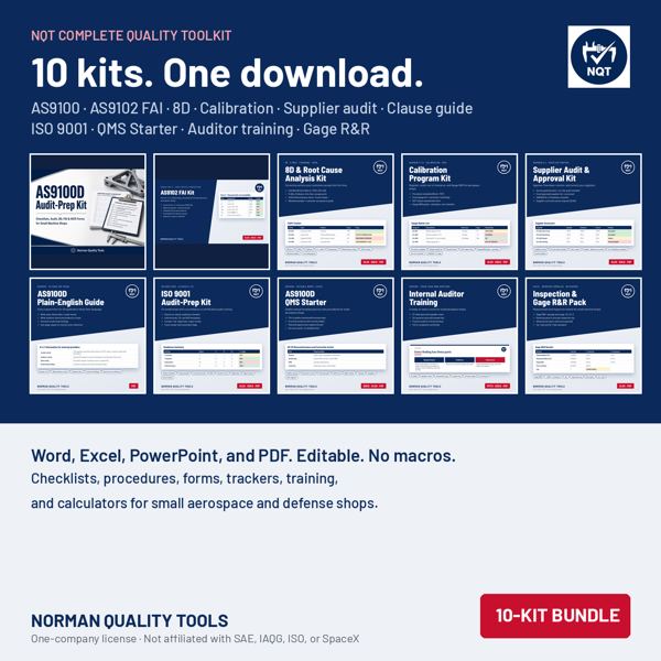 Complete Quality Toolkit: all 10 products cover